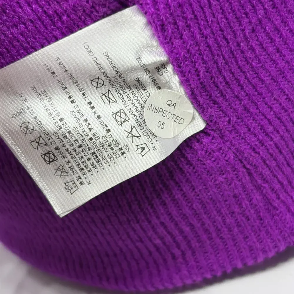 Nike Crimson & Purple Knit Cuff Pom Pom Beanie Girl's 7-16
